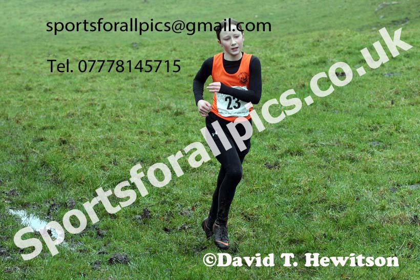 Girls under-13s, NECAA Junior Cross Country Relays, Thornley Farm, Peterlee, Saturday, December 12th. Photo: David T. Hewitson/Sports for All Pics